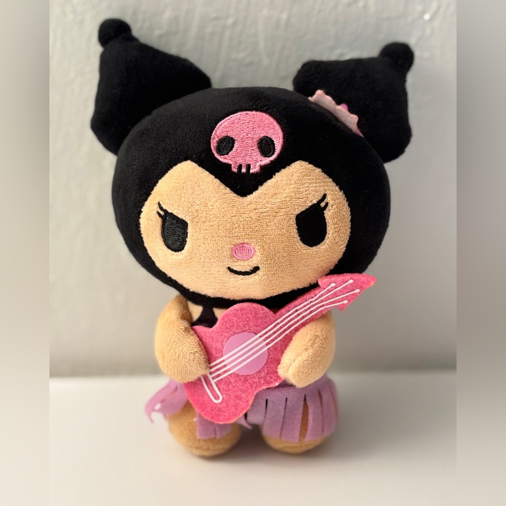Kuromi with Guitar Plushie - Hawaii Embroidery - Excellent Condition